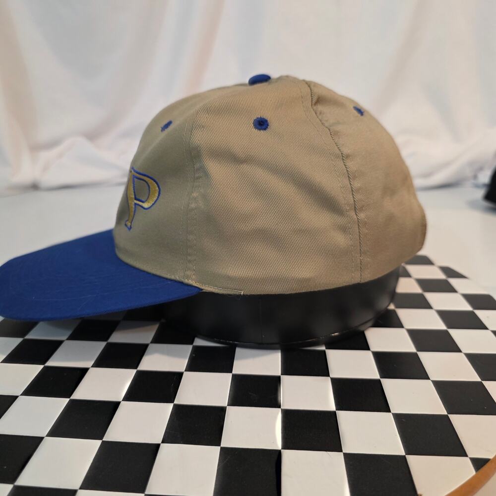 Vintage Sigma Gamma Rho Khaki Blue Greek Letter Strapback Hat OSFA - Picture 2 of 6